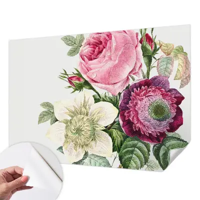 Fotobehang voor kinderkamer met een bloemenboeket als motief