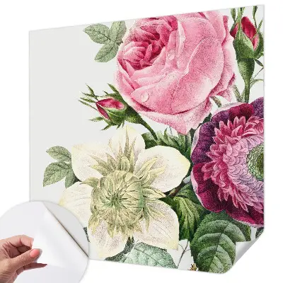 Fotobehang voor kinderkamer met een bloemenboeket als motief