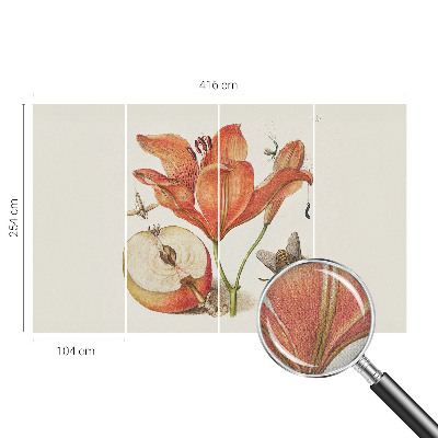 Fotobehang voor de kinderkamer Botanische illustratie