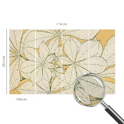 Fotobehang zelfklevend Kastanjebladeren