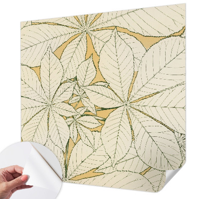 Fotobehang zelfklevend Kastanjebladeren