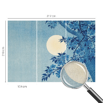 Zelfklevende behangsticker Bloemenmaan