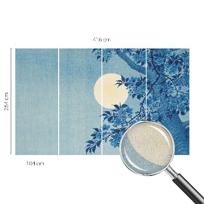 Zelfklevende behangsticker Bloemenmaan