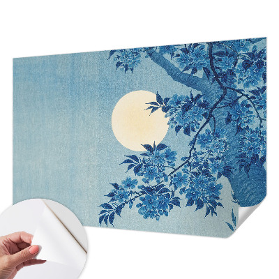 Zelfklevende behangsticker Bloemenmaan