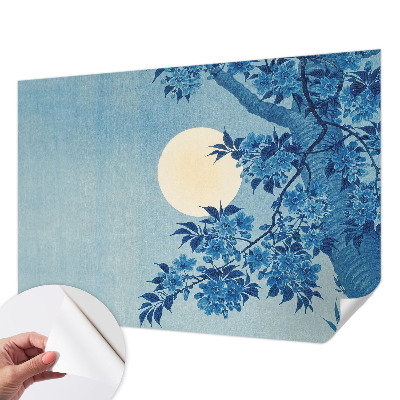 Zelfklevende behangsticker Bloemenmaan