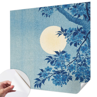 Zelfklevende behangsticker Bloemenmaan