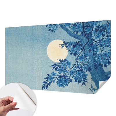 Zelfklevende behangsticker Bloemenmaan