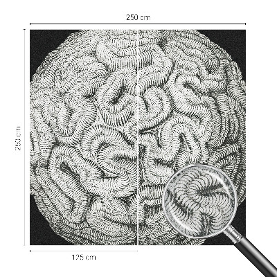 3D fotobehang Bolvormige structuur