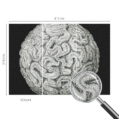 3D fotobehang Bolvormige structuur