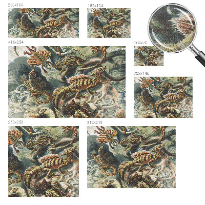 Fotobehang voor de kinderkamer met een ontwerp van exotische reptielen