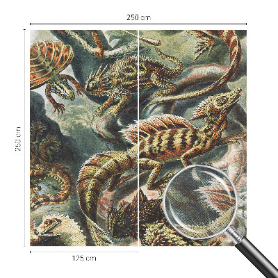 Fotobehang voor de kinderkamer met een ontwerp van exotische reptielen