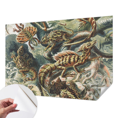 Fotobehang voor de kinderkamer met een ontwerp van exotische reptielen