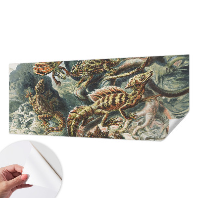 Fotobehang voor de kinderkamer met een ontwerp van exotische reptielen