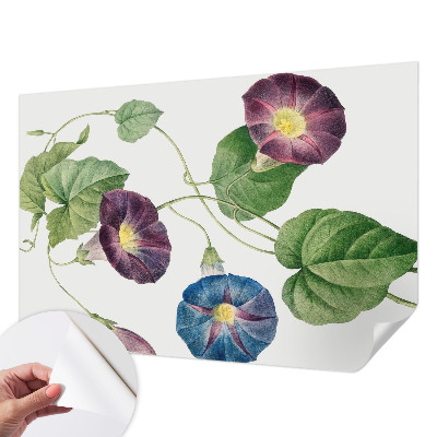 Fotobehang tienerkamer met een bloemrijk en elegant dessin