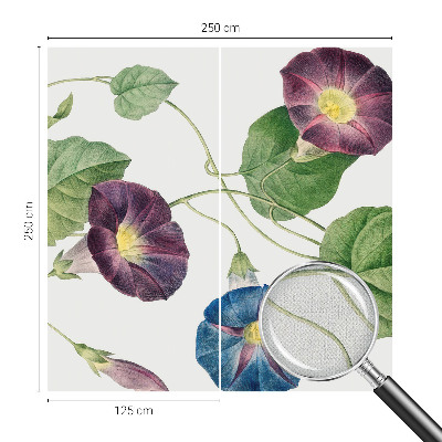Fotobehang tienerkamer met een bloemrijk en elegant dessin