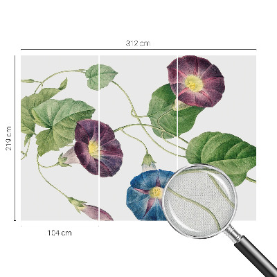Fotobehang tienerkamer met een bloemrijk en elegant dessin