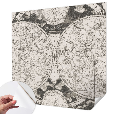 Zelfklevende behangsticker Sterrenkaart