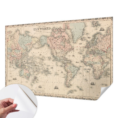Fotobehang kinderkamer met een historische kaart als motief