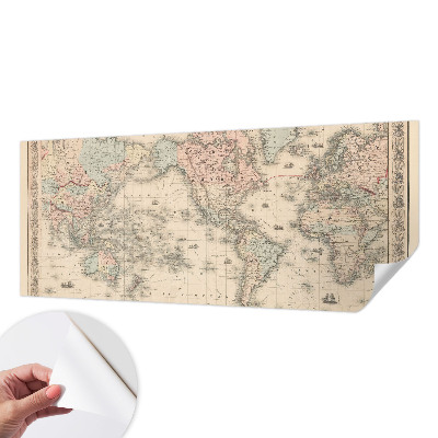 Fotobehang kinderkamer met een historische kaart als motief