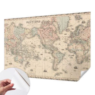 Fotobehang kinderkamer met een historische kaart als motief