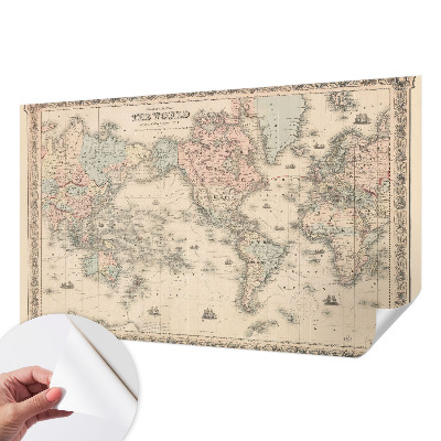 Fotobehang kinderkamer met een historische kaart als motief