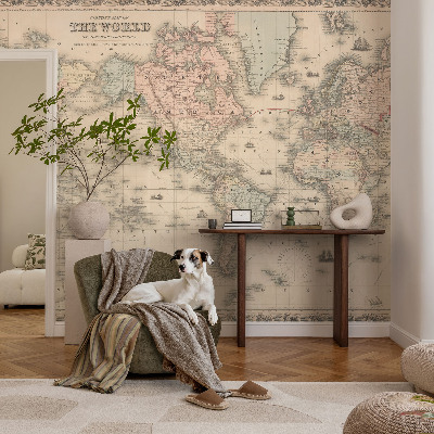 Fotobehang kinderkamer met een historische kaart als motief