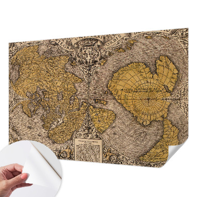 Fotobehang voor kinderkamer met motief van historische cartografie