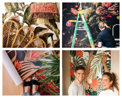 Fotobehang babykamer Botanische paddenstoelen