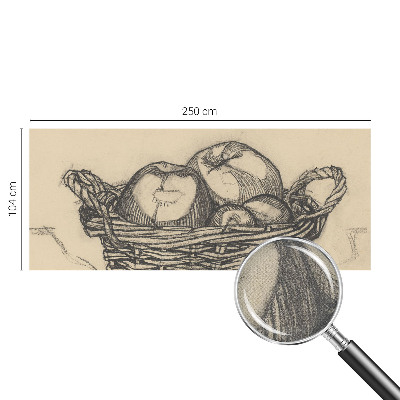 Fotobehang voor de kinderkamer met print van een fruitmand