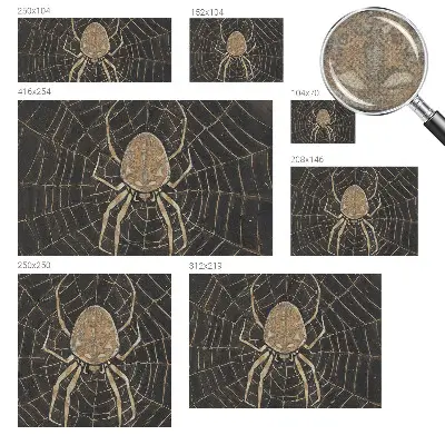 Fotobehang tienerkamer met een print van een spinnenweb