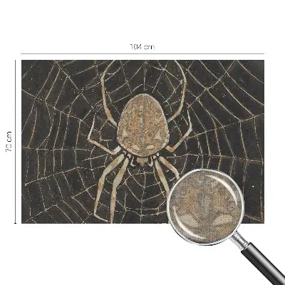 Fotobehang tienerkamer met een print van een spinnenweb