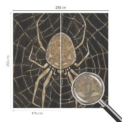 Fotobehang tienerkamer met een print van een spinnenweb