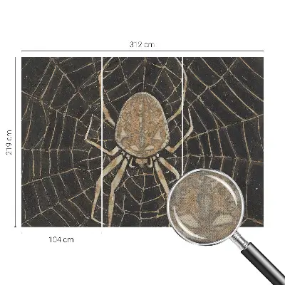 Fotobehang tienerkamer met een print van een spinnenweb