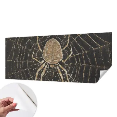 Fotobehang tienerkamer met een print van een spinnenweb