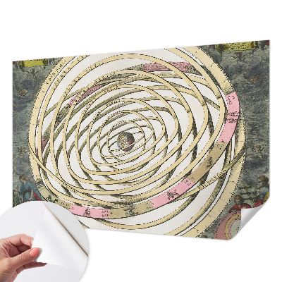 Zelfklevende behangsticker met een kosmische spiraal