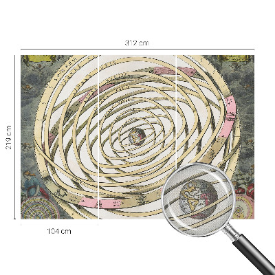 Zelfklevende behangsticker met een kosmische spiraal