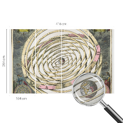 Zelfklevende behangsticker met een kosmische spiraal
