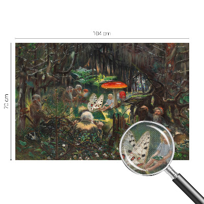 Zelfklevend fotobehang op maat met een ontwerp van een sprookjesbos