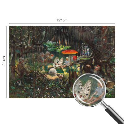 Zelfklevend fotobehang op maat met een ontwerp van een sprookjesbos