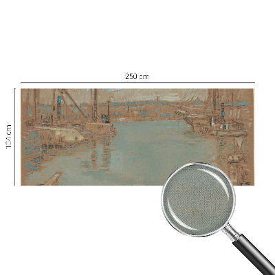 Fotobehang kinderkamer met een uitzicht op de haven