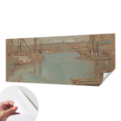 Fotobehang kinderkamer met een uitzicht op de haven