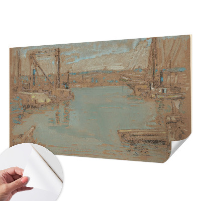 Fotobehang kinderkamer met een uitzicht op de haven