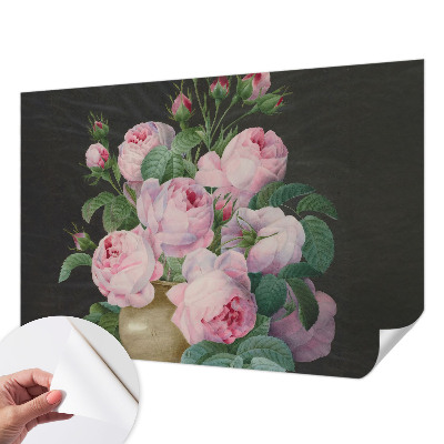 Fotobehang tienerkamer met een bloemig, elegant motief