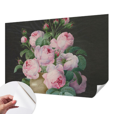 Fotobehang tienerkamer met een bloemig, elegant motief