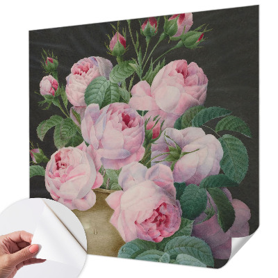 Fotobehang tienerkamer met een bloemig, elegant motief