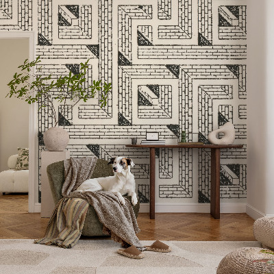 Fotobehang babykamer Bakstenen doolhof