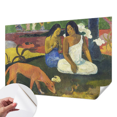 Zelfklevende behangsticker met een exotische scène