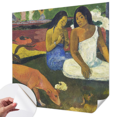 Zelfklevende behangsticker met een exotische scène