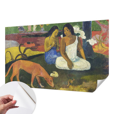 Zelfklevende behangsticker met een exotische scène
