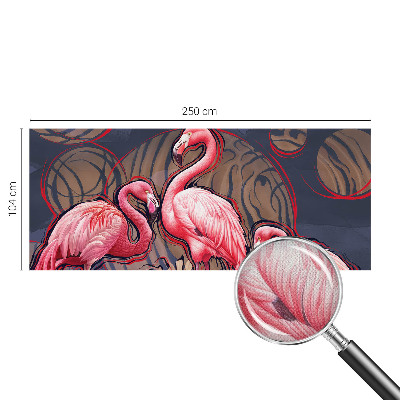 Fotobehang zelfklevend met roze flamingo's